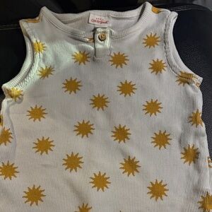 Cat & Jack Baby White Tank with Yellow Accents